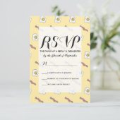 Feinschmecker Frühstücksbüffet Eier und Bacon RSVP Karte (Stehend Vorderseite)