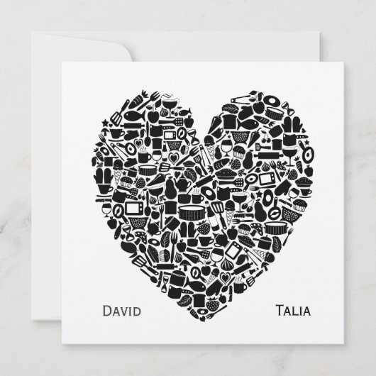 Feinschmecker für Hochzeitsfeiern Einladung (Vorderseite)