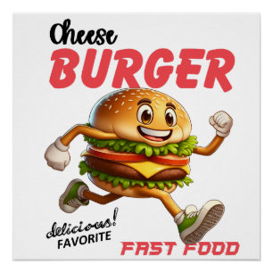 Feinschmecker-Geschenk Funny Burger Shirt Hamb Poster