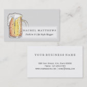 Feinschmecker-kalter Bier-Tassein der hand Visitenkarte (Vorne/Hinten)