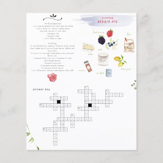 Feinschmecker Koch Wasserfarbene Rezept Kreuzwortr (Rückseite)