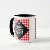Feinschmecker Lovers Chalkboard Typografy Red Karo Tasse (Vorderseite Links)