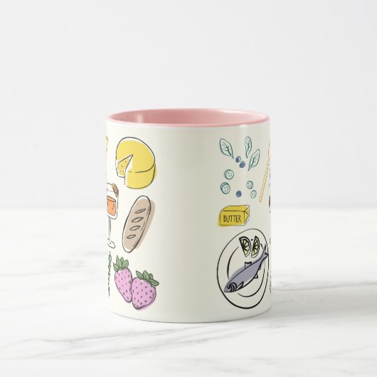 Feinschmecker Minimalistisch Tasse (Zentrum)