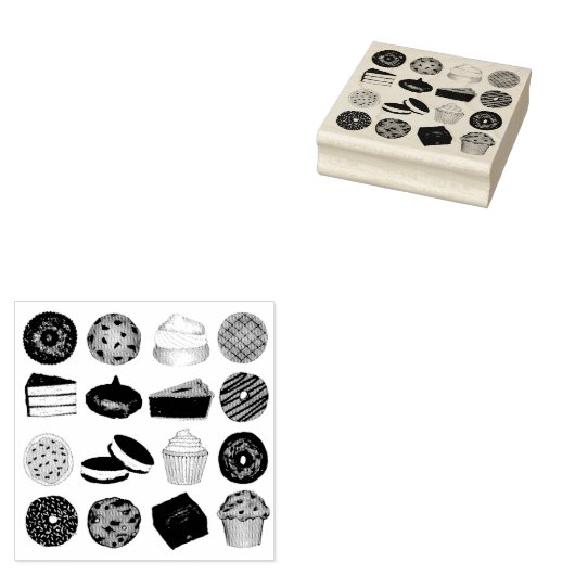 Feinschmecker mit Backwaren Muffin Cake Whoopie Pi Gummistempel (Stempel)