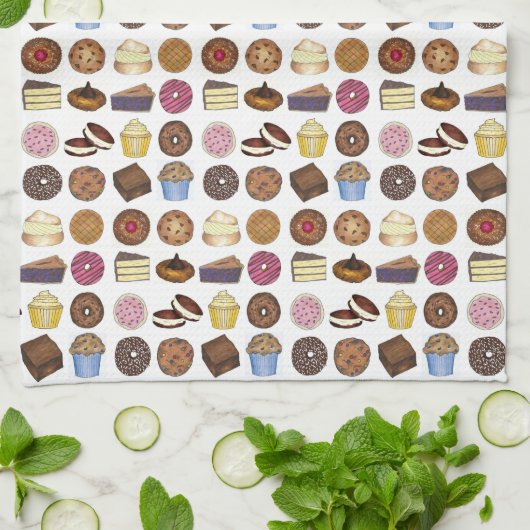 Feinschmecker mit Backwaren Muffin Cake Whoopie Pi Handtuch (Gefaltet)