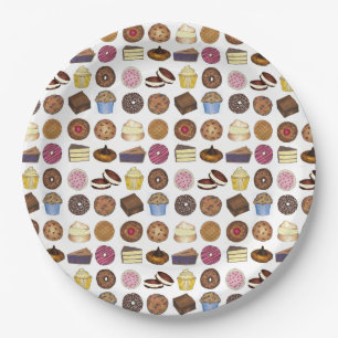 Feinschmecker mit Backwaren Muffin Cake Whoopie Pi Pappteller