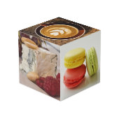 Feinschmecker (oder IHRE Fotos), benutzerdefiniert Würfel (Rückseite Schrägansicht)