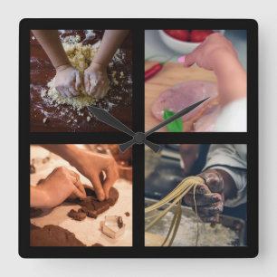 Feinschmecker Quadratische Wanduhr