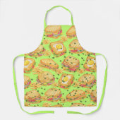 Feinschmecker-Sandwiches und Pommes frites Kalkgrü Schürze (Vorderseite)