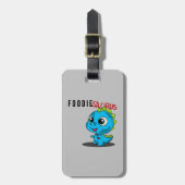 Feinschmecker Saurus - Niedlicher Dinosaurier Gepäckanhänger (Vorderseite vertikal)