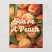 Feinschmecker Sie sind Pfirsich Postkarte (Vorderseite)