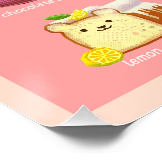 Feinschmecker trägt Poster (Ecke)