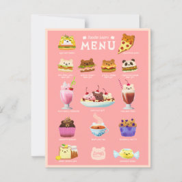 Feinschmecker trägt Postkarte