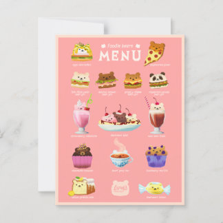 Feinschmecker trägt Postkarte