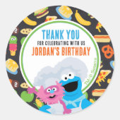 Feinschmecker Truck Chalkboard Vielen Dank Runder Aufkleber (Vorderseite)