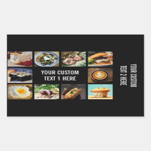 Feinschmeckergewohnheitsaufkleber Rechteckiger Aufkleber