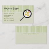 Feinschmeckerische Bistro-Visitenkarte Visitenkarte (Vorne/Hinten)