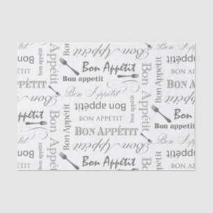 Feinschmeckerischer Bon Appetit des Vintagen Seidenpapier