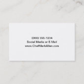 Feinschmeckerischer Koch Visitenkarte (Rückseite)