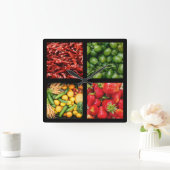 Feinschmeckerwanduhr 3 quadratische wanduhr (Zuhause)