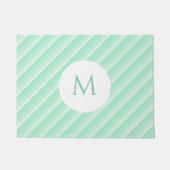 Feinste Feinstreifen mit modernem Monogramm Fußmatte (Vorderseite)