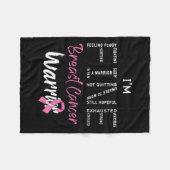 Feinstier Brustkrebs Krieger rosa Ribbon Brust Can Fleecedecke (Vorderseite (Horizontal))