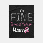 Feinstier Brustkrebs Krieger rosa Ribbon Brust Can Fleecedecke (Vorderseite)