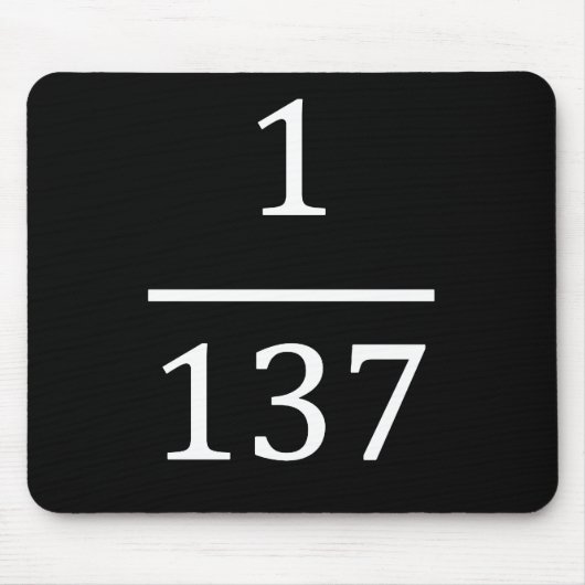 Feinstrukturkonstante, nur für Physiker Mousepad (Vorne)