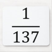 Feinstrukturkonstante, nur für Physiker Mousepad (Vorne)