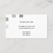 Feinweiße zeitgenössische Transparenz Visitenkarte (Rückseite)