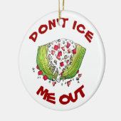 FEIS MIR NICHT AUS Funny Iceberg Lettuce Wedge Sal Keramik Ornament (Links)