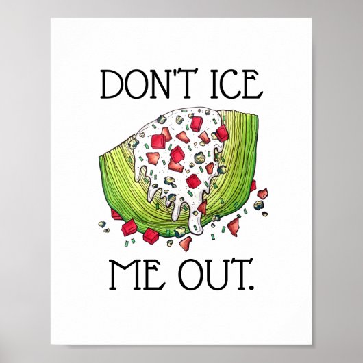FEIS MIR NICHT AUS Funny Iceberg Lettuce Wedge Sal Poster (Vorne)