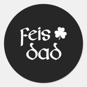 Feis Vater Irish Dance Kleeblatt Irish Dancing Men Runder Aufkleber