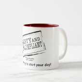 Feisty 15 Unze-Kaffee-Tasse Zweifarbige Tasse (VorderseiteRechts)