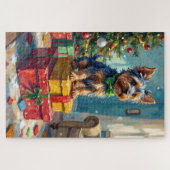 Feisty Australian Terrier King of Christmas Gifts Puzzle (Horizontal)