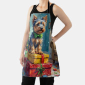 Feisty Australian Terrier King of Christmas Gifts  Schürze (InSitu)