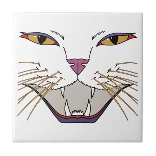 Feisty Cat Lover Fliese (Vorderseite)