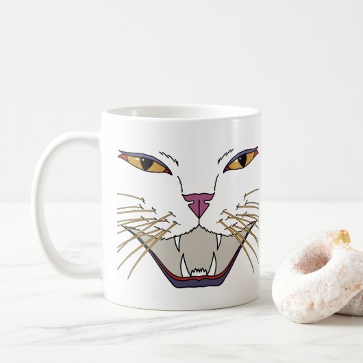 Feisty Cat Lover Kaffeetasse (Mit Donut)