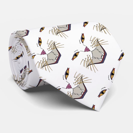 Feisty Cat Lover Krawatte (Gerollt)