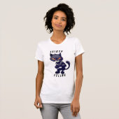 Feisty Feline Superhero Funny Crazy Cat T-Shirt (Vorne ganz)