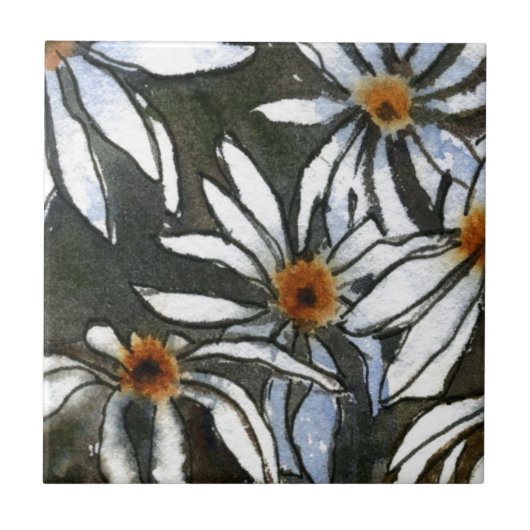 "Feisty floral" Küche Garten Keramik Tile Fliese (Vorderseite)