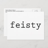 Feisty Postcard Postkarte (Vorne/Hinten)