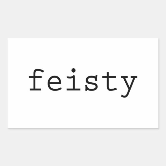 Feisty Rechteckiger Aufkleber (Vorderseite)