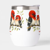 Feisty Red-kopfender Woodpecker (Links)