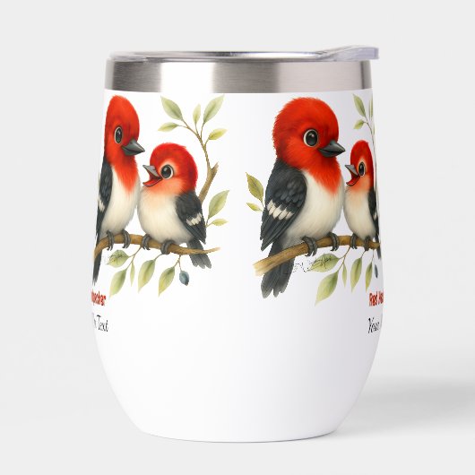 Feisty Red-kopfender Woodpecker (Links)