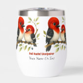 Feisty Red-kopfender Woodpecker (Vorderseite)