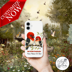 Feisty Red-kopfender Woodpecker iPhone 16 Plus Hülle