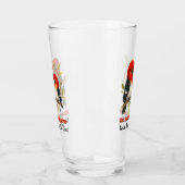 Feisty Red-kopfender Woodpecker Glas (Links)