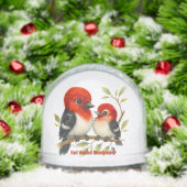 Feisty Red-kopfender Woodpecker Schneekugeln (Weihnachten)