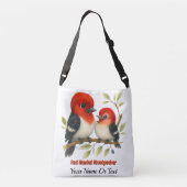 Feisty Red-kopfender Woodpecker Tragetaschen Mit Langen Trägern (Rückseite)